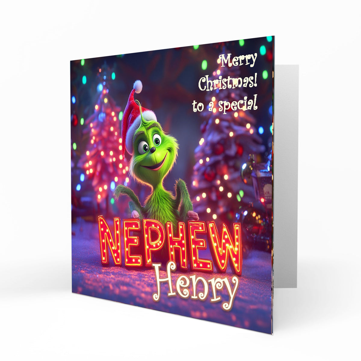 Personalised Christmas Card For Nephew C466