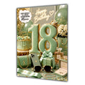 18th Birthday Card Girl Granddaughter Daughter Niece Large A5 Size Floral