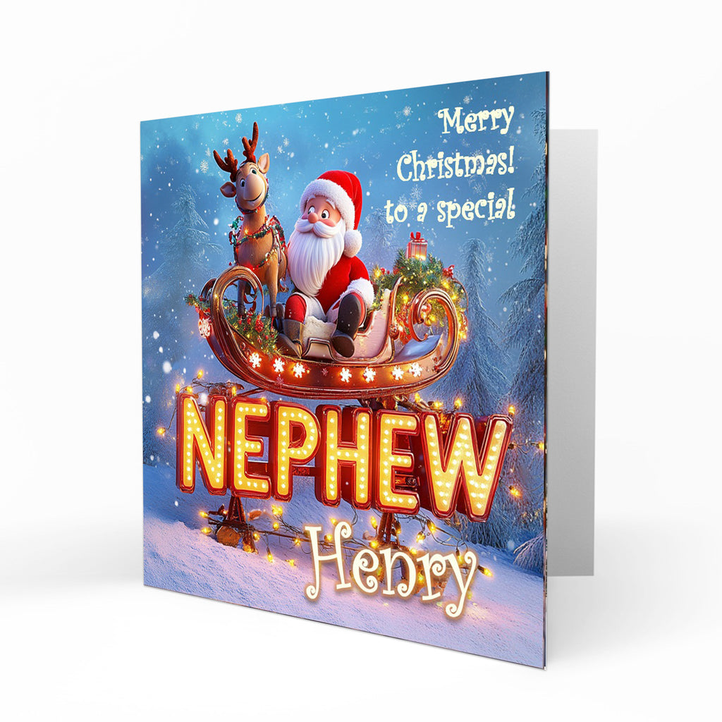 Personalised Christmas Card For Nephew C467