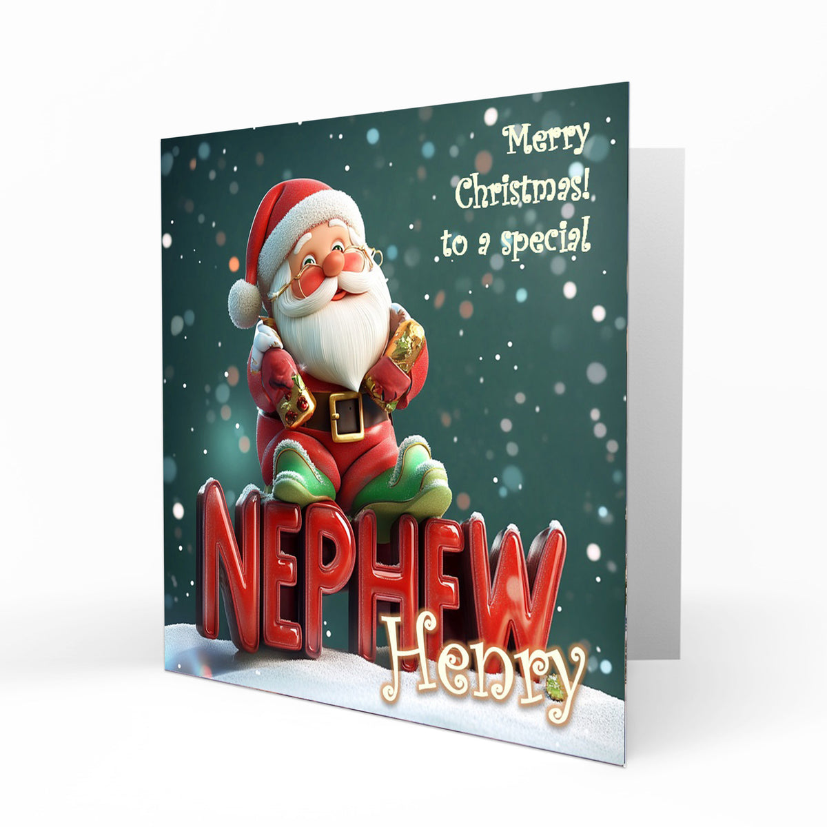 Personalised Christmas Card For Nephew C468