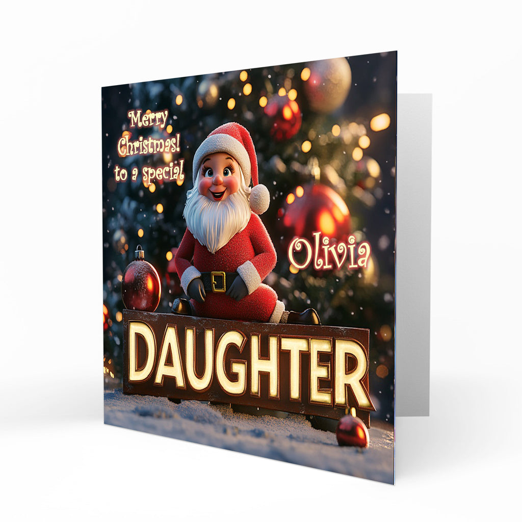 Personalised Christmas Card For Daughter C475