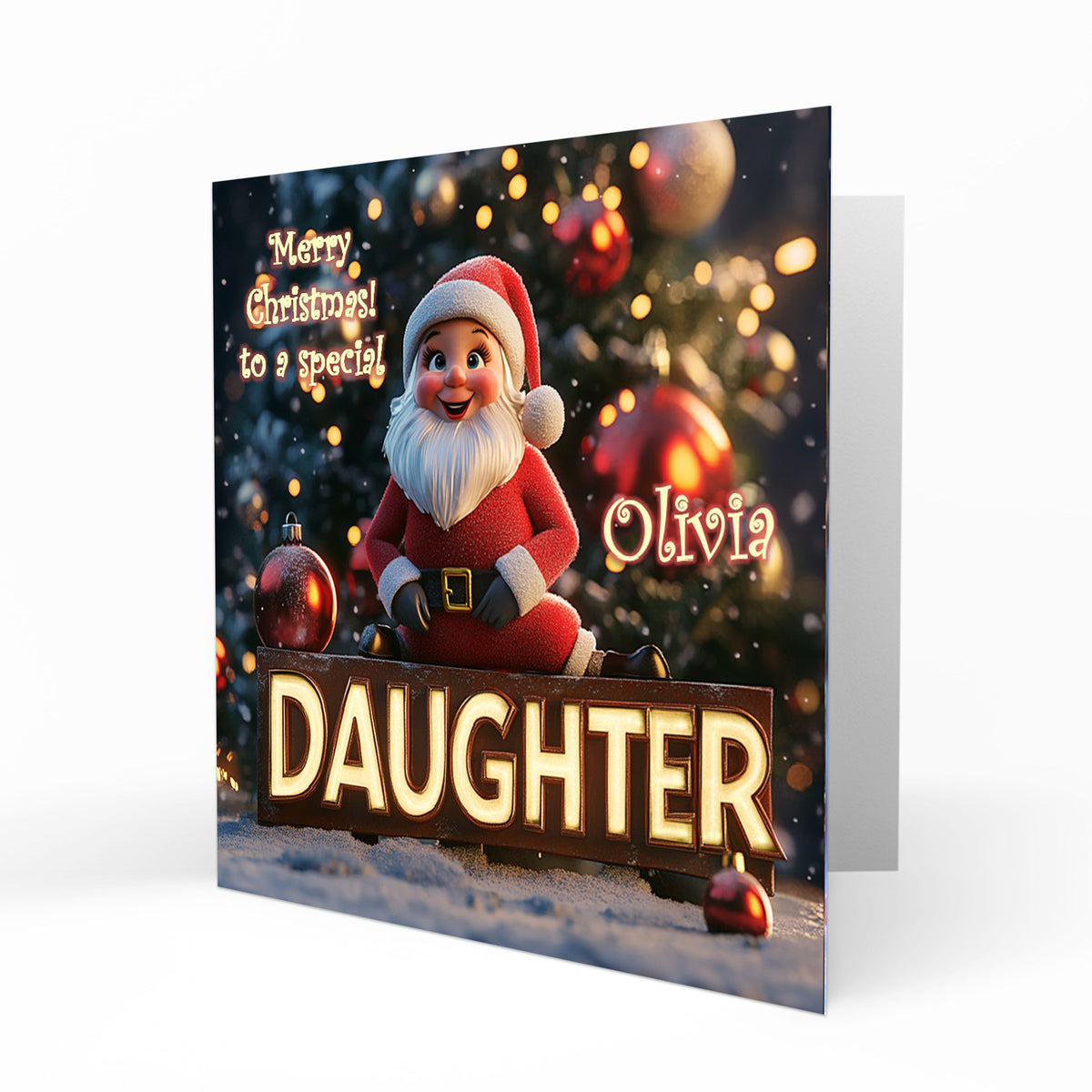 Personalised Christmas Card For Daughter C475