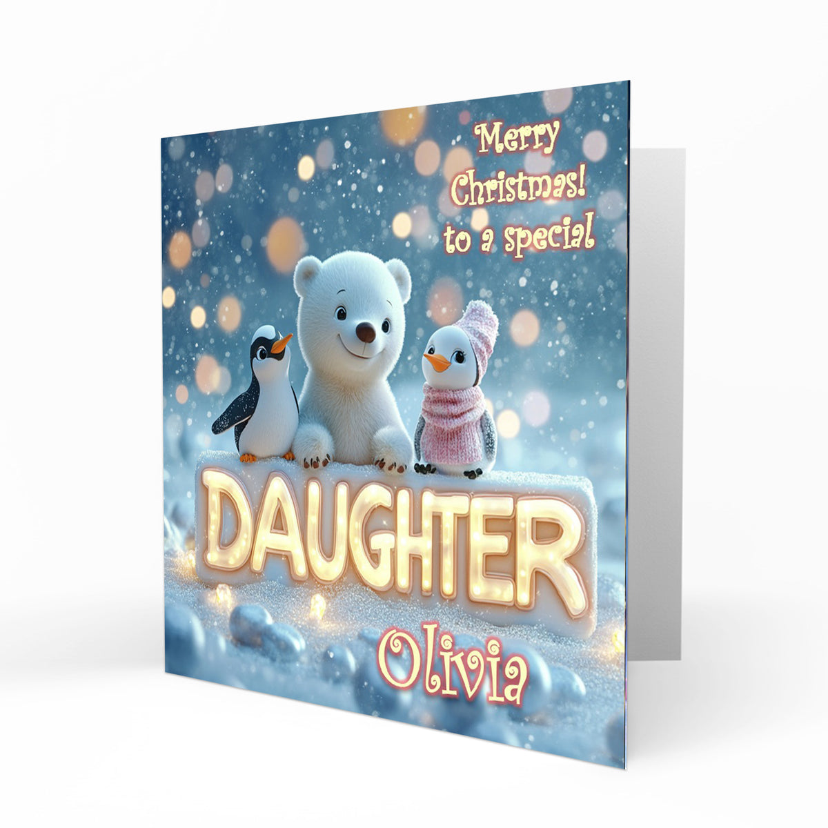 Personalised Christmas Card For Daughter C476