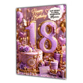 18th Birthday Card For Girls, Daughter, Granddaughter, Niece, Butterfly Cake, Teenager,