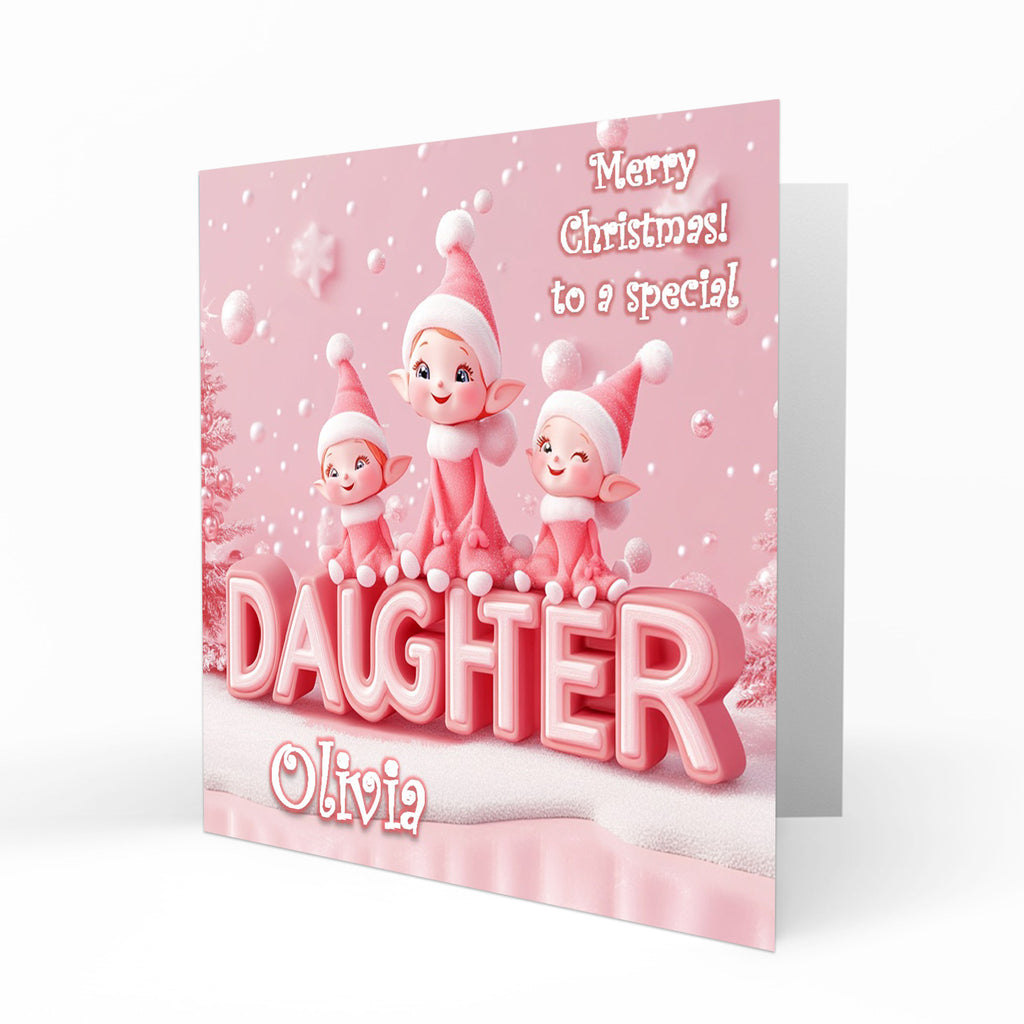 Personalised Christmas Card For Daughter C477
