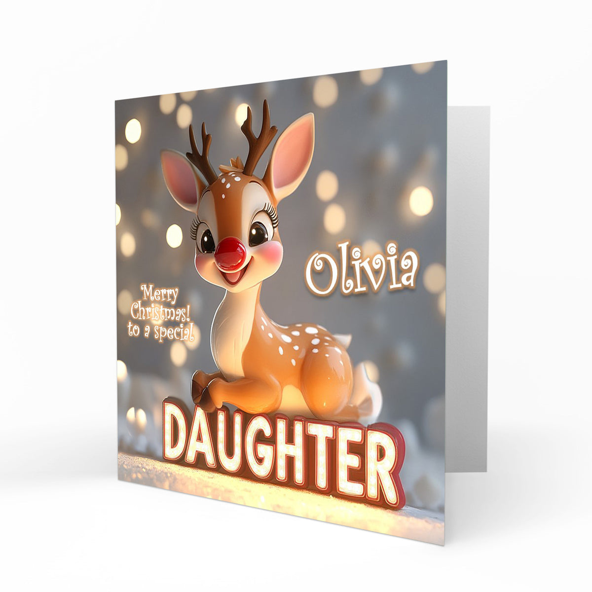 Personalised Christmas Card For Daughter C478