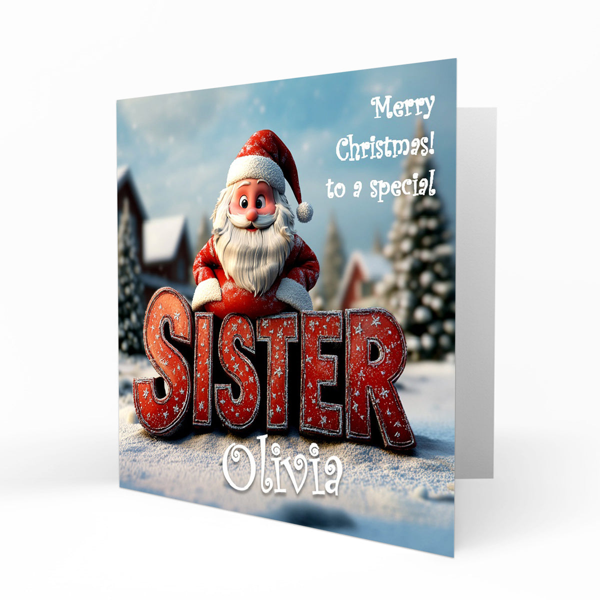 Personalised Christmas Card For Sister C479