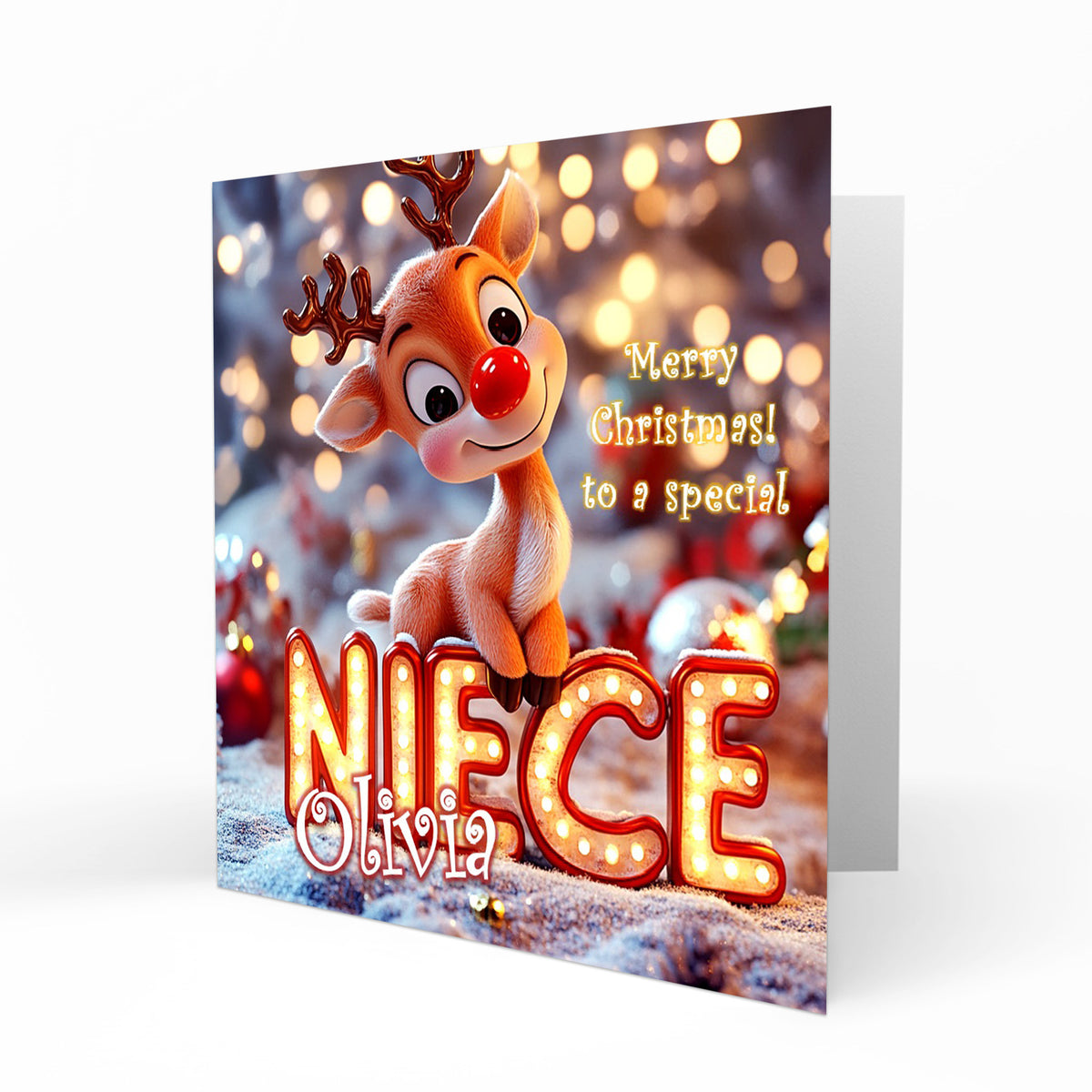 Personalised Christmas Card For Niece C484