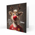 Personalised Christmas Card, Football, Grandson, Son, Brother, Nephew, Friend