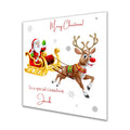 Personalised Christmas Card Boys or Girls Grandson Granddaughter Son Niece Daughter Nephew Sleigh Reindeer