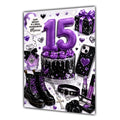 15th Birthday Card For Girls, Daughter, Granddaughter, Niece, Goth Gothic Girl, Teenager,