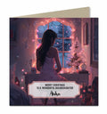 Personalised Christmas Card For Granddaughter, Daughter, Niece, Sister, Friend, Dressing Table, Black Hair