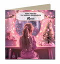 Personalised Christmas Card For Granddaughter, Daughter, Niece, Sister, Friend, Dressing Table, Blonde Hair