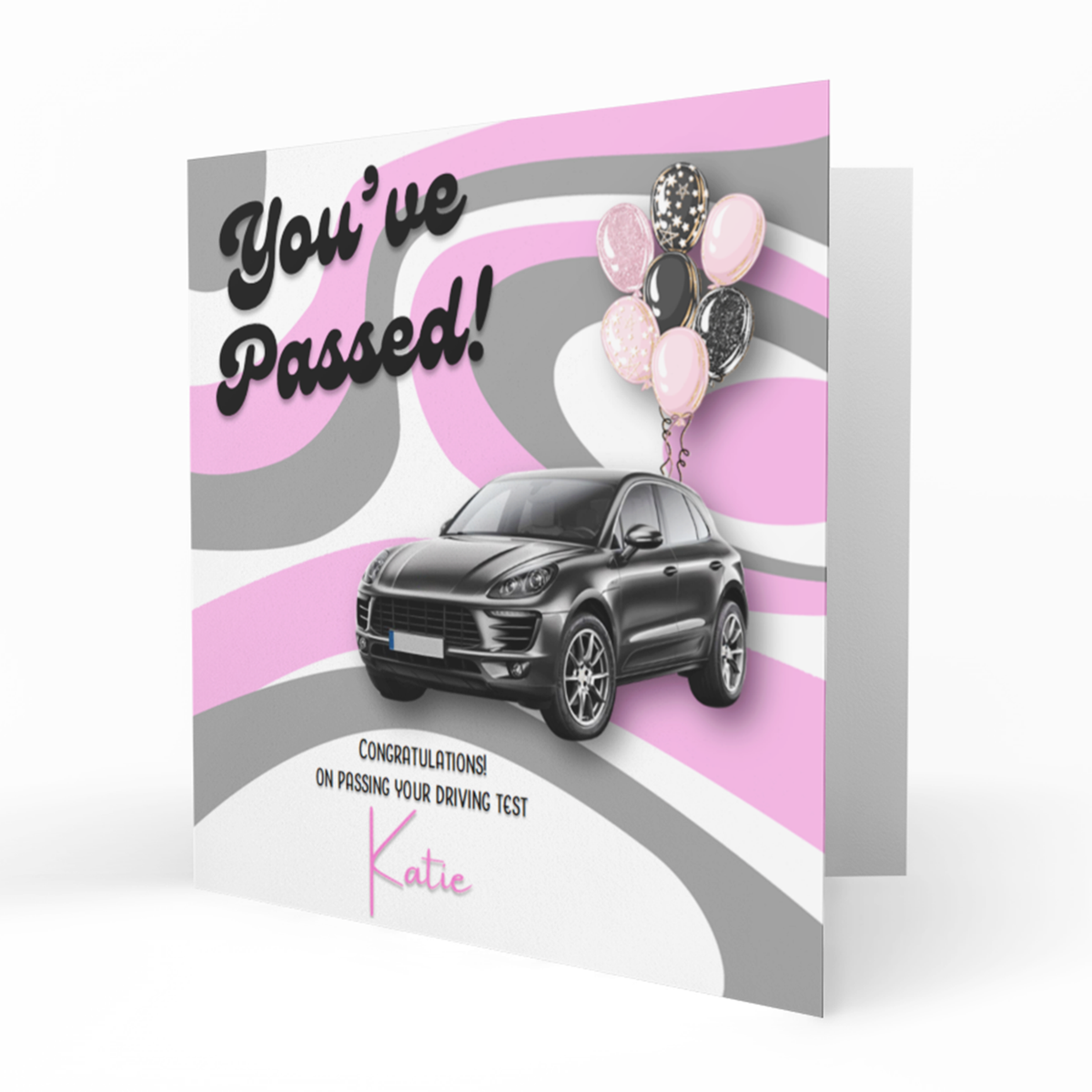 Personalised Congratulations Passed Your Driving Test Card Granddaughter, Daughter, Niece, Friend