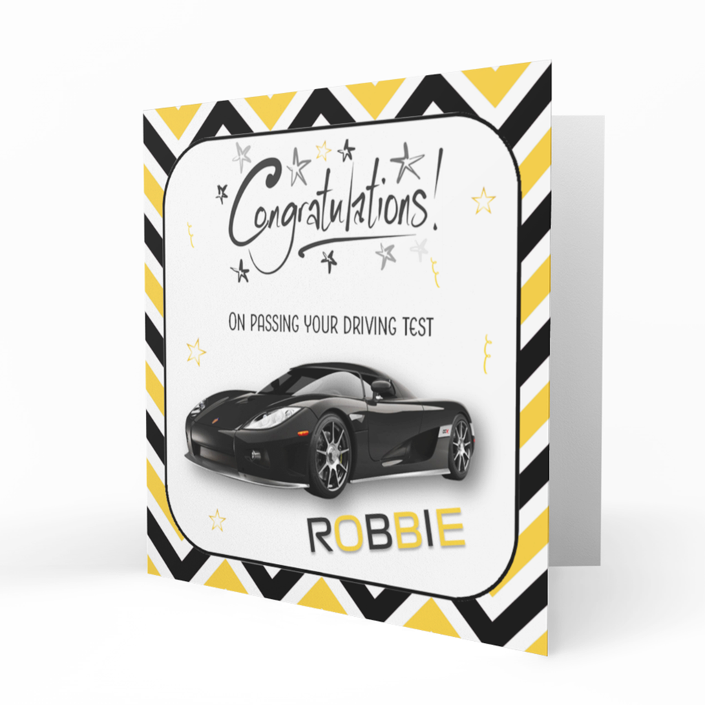 Driving Test Card, Passed, Congratulations Son Grandson Nephew Personalised