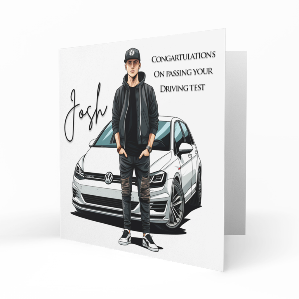 Personalised Congratulations Passed Your Driving Test Card Son, Grandson, Nephew, Friend, Golf