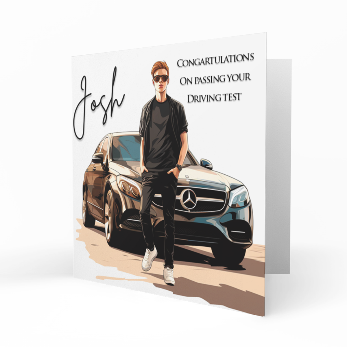Personalised Congratulations Passed Your Driving Test Card Son, Grandson, Nephew, Friend, Merc