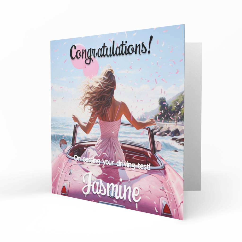 Personalised Congratulations Passed Your Driving Test Card Daughter, Granddaughter, Niece, Sister, Mum,