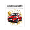 Personalised Driving Test Congratulations Card - Fiesta Red Car