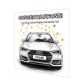 Personalised Driving Test Congratulations Card - Audi White Car
