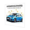 Personalised Driving Test Congratulations Card - Focus Blue Car