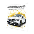 Personalised Driving Test Congratulations Card - Mercedes White Car