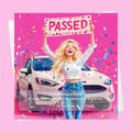 Personalised Congratulations Passed Your Driving Test Card Granddaughter, Daughter, Niece, Friend Blonde Girl