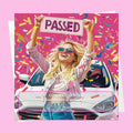 Personalised Congratulations Passed Your Driving Test Card Granddaughter, Daughter, Niece, Friend Blonde Girl