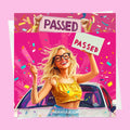 Personalised Congratulations Passed Your Driving Test Card Granddaughter, Daughter, Niece, Friend Blonde Girl