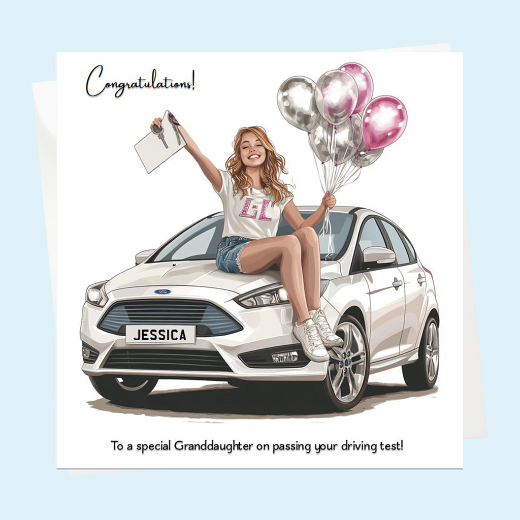 Personalised Congratulations Passed Your Driving Test Card Daughter, Niece, Bestie, Granddaughter, Friend,