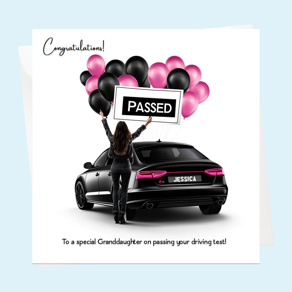 Personalised Congratulations Passed Your Driving Test Card Daughter, Niece, Bestie, Granddaughter, Friend,