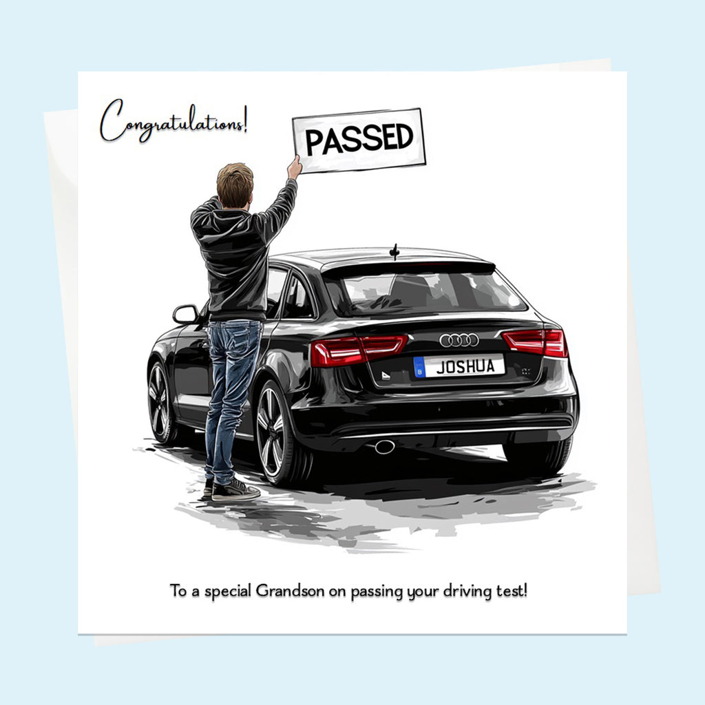 Personalised Congratulations Passed Your Driving Test Card Son, Grandson, Nephew, Friend,