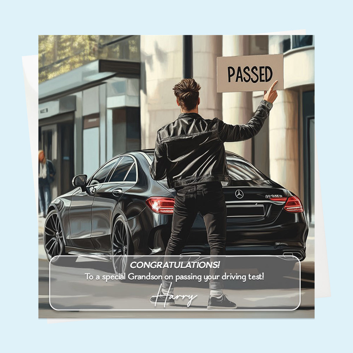Personalised Congratulations Passed Your Driving Test Card Son, Grandson, Nephew, Friend, Merc