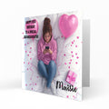 Personalised 12th 13th 14th 15th 16th Birthday Card for Girls, Teenager, Granddaughter Niece Daughter Sister Friend Texting, Mobile Phone