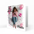 Personalised 12th 13th 14th 15th 16th Birthday Card for Girls, Teenager, Granddaughter Niece Daughter Sister Friend Texting, Mobile Phone