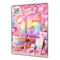 15th Birthday Card Girls Make Up Granddaughter Daughter Large A5 Size