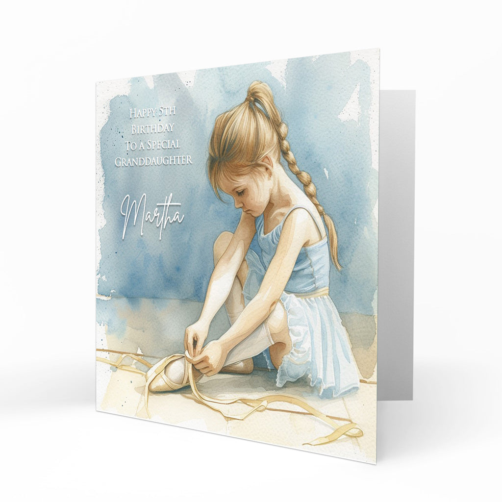 Personalised Birthday Card for Girls - Ballet Dancer