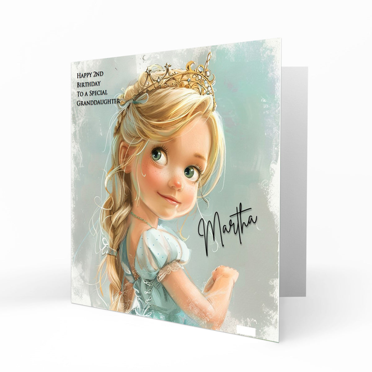 Personalised Birthday Card for Girls, 2nd, 3rd, 4th, 5th, 6th, Any Name, Age or Relation, Daughter, Granddaughter, Niece, Princess