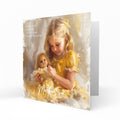 Personalised Birthday Card for Girls - Girl with a Doll