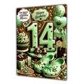 14th Birthday Card For Girls, Daughter, Granddaughter, Niece, Shoes Girl, Teenager,