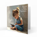 Personalised Birthday Card for Girls - Girl Using a Tablet