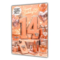 14th Birthday Card For Girls, Daughter, Granddaughter, Niece, Make Up Girl, Teenager,