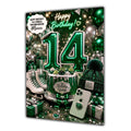 14th Birthday Card For Girls, Daughter, Granddaughter, Niece, Ice Skating Girl, Teenager,