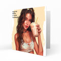 Personalised Birthday Card for Girls - Girl with a Takeaway Drink