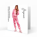 Personalised Birthday Card for Girls - Girl in a Tracksuit