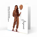 Personalised Birthday Card for Girls - Girl in a Tracksuit