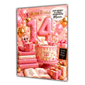 14th Birthday Card Girls Bookworm Granddaughter Daughter Large A5 Size