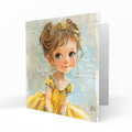 Personalised Birthday Card - Princess in a Yellow Dress