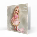Personalised Birthday Card - Princess in a Pink Dress