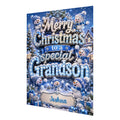 Personalised Christmas Card - Blue Snowmen